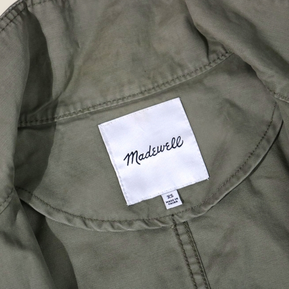 Madewell Jacket Women’s SZ XS Military Green Full Zip Four Pocket - Picture 5 of 9